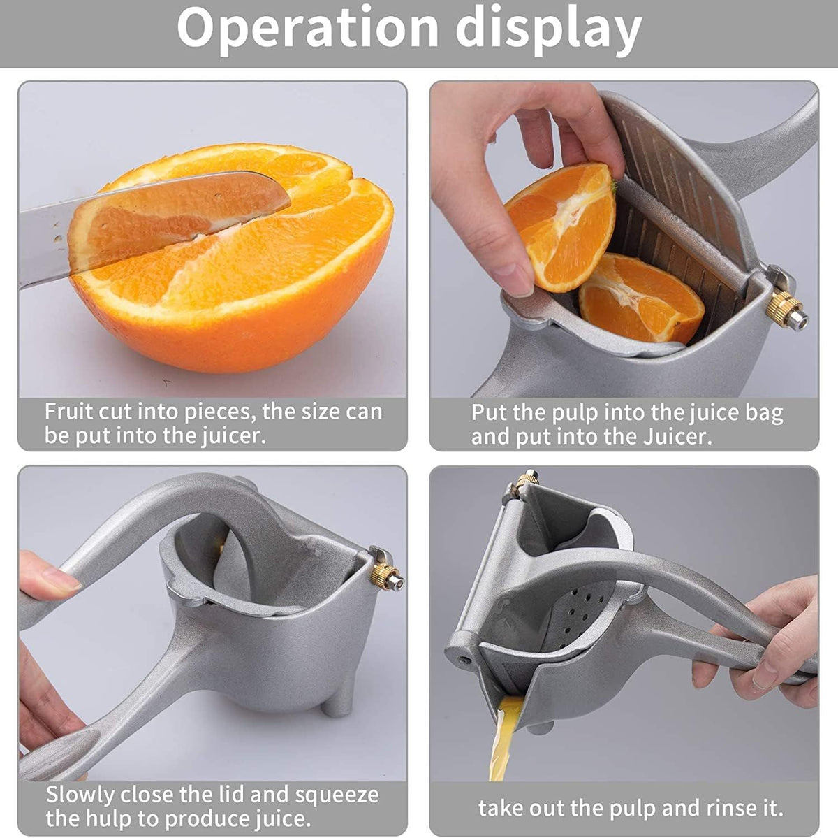 Stainless Steel Manual Lemon Squeezer – photo 5